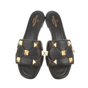Valentino Roman Stud Slides, Size 37
